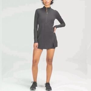 Lululemon Graphite Grey Nulux Long-Sleeve Tennis Dress Size 4